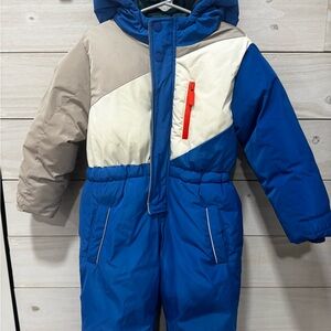 Zara Blue and Cream Kids Snowsuit
